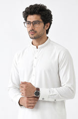 OFF-WHITE BLENDED EMBROIDERED KAMEEZ SHALWAR