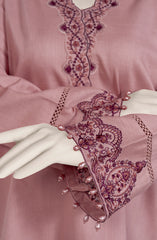 EMBROIDERED CROSS HATCH 2PCS UNSTITCHED