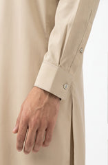 DUSTY-BEIGE BLENDED KAMEEZ SHALWAR
