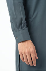 CHARCOAL-TEAL BLENDED KAMEEZ SHALWAR