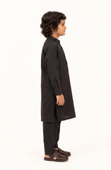 BLACK BLENDED EMBROIDERED KAMEEZ SHALWAR