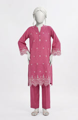 EMBROIDERED PRINTED CAMBRIC STITCHED 2 PIECE