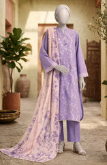 EMBROIDERED CAMBRIC 3PCS UNSTITCHED
