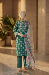 EMBROIDERED PRINTED CAMBRIC STITCHED 3 PIECE
