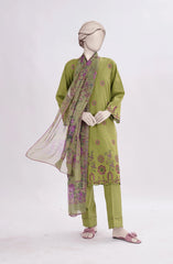 EMBROIDERED CAMBRIC 3PCS UNSTITCHED