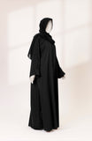 HADEED EMBROIDRED SIDE PANEL ABAYA