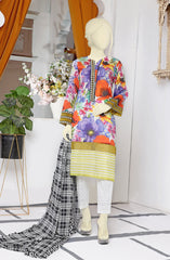 EXCLUSIVE COLLECTION'22 FLORAL STREET PRINTED LAWN 3PC STITCHED
