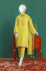 FESTIVE'23 CYBER LIME STITCHED 3PC SUIT