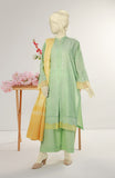 FESTIVE'23 EMBROIDERED TEA GREEN STITCHED 3PC SUIT