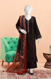 FESTIVE'23 FOLK RUGS EMBROIDERED STITCHED 3PC SUIT