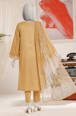 EMBROIDERED CAMBRIC STITCHED 3 PIECE