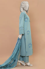 EMBROIDERED ZARI TAAR 3PCS UNSTITCHED