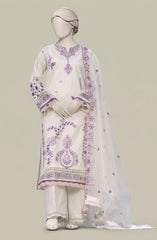 EMBROIDERED CAMBRIC 3PCS UNSTITCHED