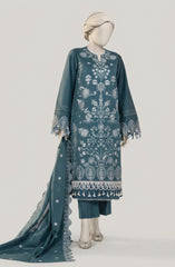 EMBROIDERED CAMBRIC 3PCS UNSTITCHED