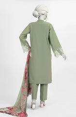 EMBROIDERED CAMBRIC 3PCS UNSTITCHED