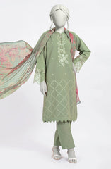 EMBROIDERED CAMBRIC 3PCS UNSTITCHED