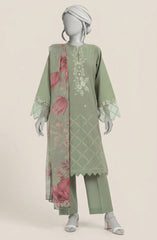 EMBROIDERED CAMBRIC 3PCS UNSTITCHED
