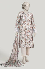 EMBROIDERED PRINTED LAWN 3PCS UNSTITCHED