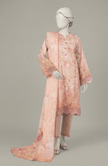 EMBROIDERED PRINTED LAWN 3PCS UNSTITCHED