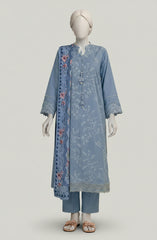EMBROIDERED CAMBRIC 3PCS UNSTITCHED