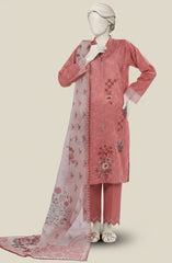 EMBROIDERED PRINTED LAWN 3PCS UNSTITCHED