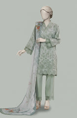 EMBROIDERED PRINTED LAWN 3PCS UNSTITCHED