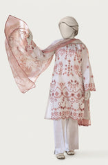 EMBROIDERED CAMBRIC 3PCS UNSTITCHED