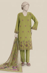 EMBROIDERED CAMBRIC 3PCS UNSTITCHED