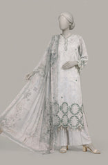 EMBROIDERED PRINTED LAWN 3PCS UNSTITCHED
