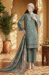 EMBROIDERED PRINTED LAWN STITCHED 3 PIECE