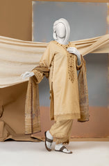 EMBROIDERED JACQUARD 3PC UNSTITCHED