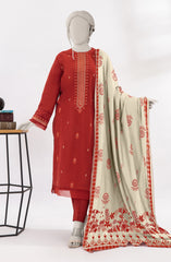 EMBROIDERED KHADDAR 3PCS UNSTITCHED