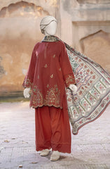 EMBROIDERED KHADDAR 3PCS UNSTITCHED