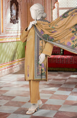 EMBROIDERED KHADDAR 3PCS UNSTITCHED