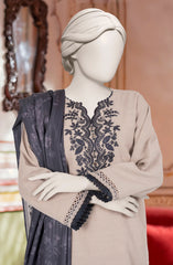 EMBROIDERED KHADDAR 3PCS UNSTITCHED