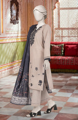 EMBROIDERED KHADDAR 3PCS UNSTITCHED