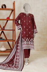 PRINTED TWILL VISCOSE 3PCS UNSTITCHED