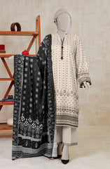 PRINTED TWILL VISCOSE 3PCS UNSTITCHED