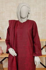 PRINTED KHADDAR STITCHED 3 PIECE