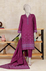 PRINTED KHADDAR STITCHED 3 PIECE