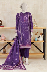 PRINTED KHADDAR STITCHED 3 PIECE