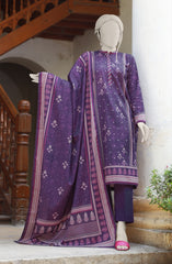 PRINTED KHADDAR STITCHED 3 PIECE
