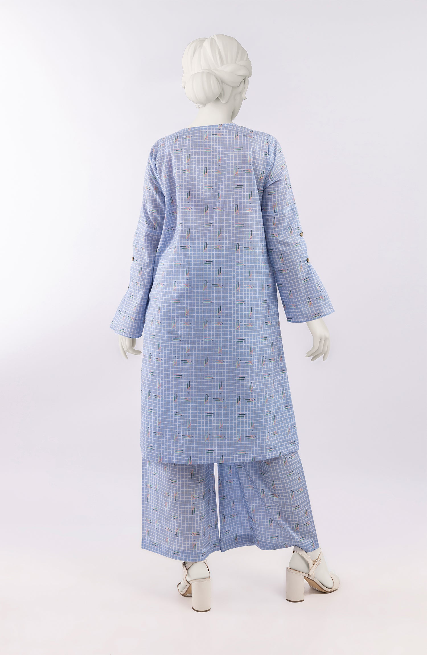 SUMMER'23 PRINTED TECHNICOLOR STITCHED 2PC SUIT