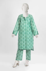 JASHAN E AZADI WOMEN 2PC STITCHED KURTI GREEN