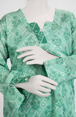 JASHAN E AZADI WOMEN 2PC STITCHED KURTI GREEN