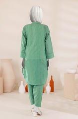 JACQUARD WOMEN STITCHED 2PC SUIT