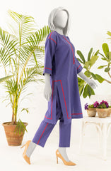 JACQUARD WOMEN STITCHED 2PC SUIT