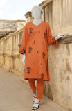 WINTER'24 EMBROIDERED CROSS HATCH WOMEN STITCHED 2PC SUIT