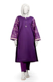 WINTER'24 EMBROIDERED CROSS HATCH WOMEN STITCHED 2PC SUIT