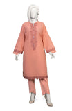 WINTER'24 EMBROIDERED CROSS HATCH WOMEN STITCHED 2PC SUIT